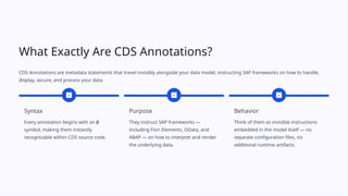 Unlocking the Power of CDS Annotations for Intelligent SAP Data Models ...