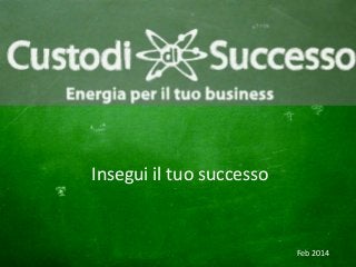 1
Insegui il tuo successo
Feb 2014
 