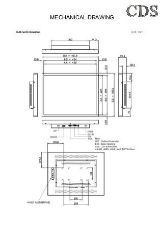 Outline Dimensions Unit: mm
MECHANICAL DRAWING
 