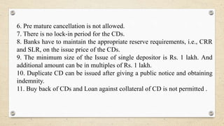 Certificate of deposits and Commercial Papers | PPTX