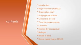Cdsco- a regulatory overview | PPTX