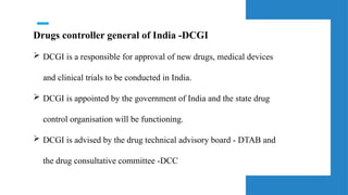 Dcgi India CDSCO (central drug standard control organisation) guidelines .pptx