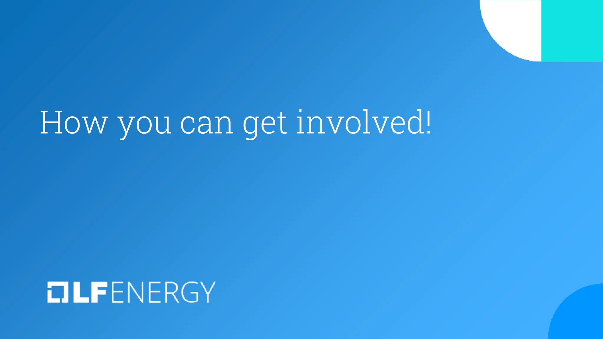 How you can get involved!
 