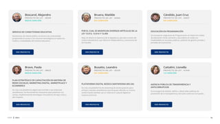 EN COMISIÓN
16
CDSF 2021
PROYECTO DE LEY - 42944
Deja sin efecto la injerencia de la legislatura, ejercida a través del
control disciplinario, que afecta la independencia y autonomía de
los Fiscales.
Bruera, Matilde
POR EL CUAL SE MODIFICAN DIVERSOS ARTÍCULOS DE LA
LEY 13.013, 13.014 Y 13.459
VER PROYECTO
EN COMISIÓN
PROYECTO DE LEY - 45239
Se crea una plataforma de streaming de acceso gratuito para
artistas y bandas santafesinas que busquen difundir su música,
conformando también así un reservorio cultural digital en
nuestra provincia.
Busatto, Leandro
PLATAFORMA DIGITAL MÚSICA SANTAFESINA (MU.SA)
VER PROYECTO
EN COMISIÓN
PROYECTO DE LEY - 42037
Se incorporan asignatura de Programación en todos los niveles
de educación inicial, primario y secundario en todas sus
modalidades en escuelas públicas, públicas de gestión privada y
privadas de la provincia.
Cándido, Juan Cruz
EDUCACIÓN EN PROGRAMACIÓN
VER PROYECTO
1/2 SANCIÓN
PROYECTO DE LEY - 41444
Se encargará de diseñar, deﬁnir y desarrollar políticas de
promoción de la transparencia y de lucha contra la corrupción.
Cattalini, Lionella
AGENCIA PÚBLICA DE TRANSPARENCIA Y
ANTICORRUPCION
VER PROYECTO
MEDIA SANCIÓN
PROYECTO DE LEY - 38349
Declaramos de interés público al servicio de conectividad
propiciando el acceso a los recursos tecnológicos en todos los
niveles y modalidades del sistema educativo.
Boscarol, Alejandro
SERVICIO DE CONECTIVIDAD EDUCATIVA
VER PROYECTO
MEDIA SANCIÓN
PROYECTO DE LEY - 38025
Se crea una plataforma digital para brindar a las empresas
santafesinas, las herramientas necesarias para potenciar sus
ventas, implementando estrategias innovadoras de bajo costo y
alto impacto.
Bravo, Paola
PLAN ESTRATÉGICO DE CAPACITACIÓN EN MATERIA DE
REDES SOCIALES, MARKETING DIGITAL, MARKETPLACE Y
ECOMMERCE
VER PROYECTO
 