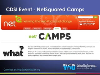 CDSI Event - NetSquared Camps Connect at AmySampleWard.org 