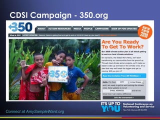 CDSI Campaign - 350.org Connect at AmySampleWard.org 