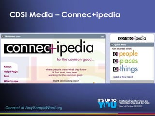 CDSI Media – Connec+ipedia  Connect at AmySampleWard.org 