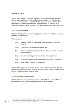 Six Steps to Collaboration Success | PDF