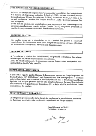 Cdsp hautes pyrénées 2012