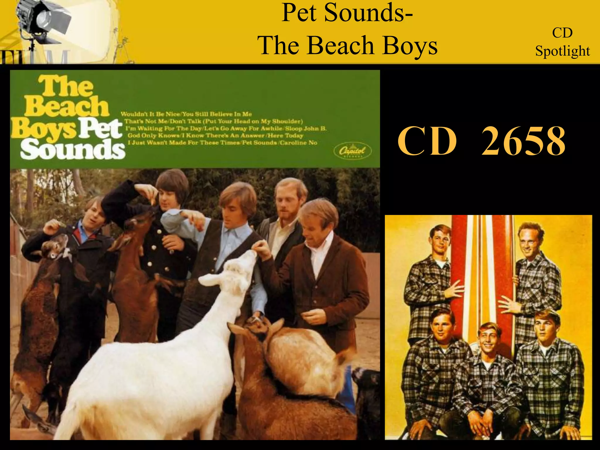 Pet Sounds-The Beach Boys CDSpotlight CD  2658   