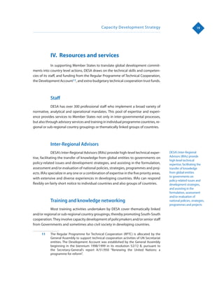 DESA's Capacity Development Strategy | PDF