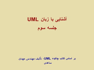 آشنایی با زبان  UML جلسه سوم بر اساس کتاب چکیده  UML ،  تألیف مهندس مهدی  ساعدی  