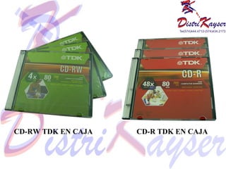 CD-RW TDK EN CAJA   CD-R TDK EN CAJA
 