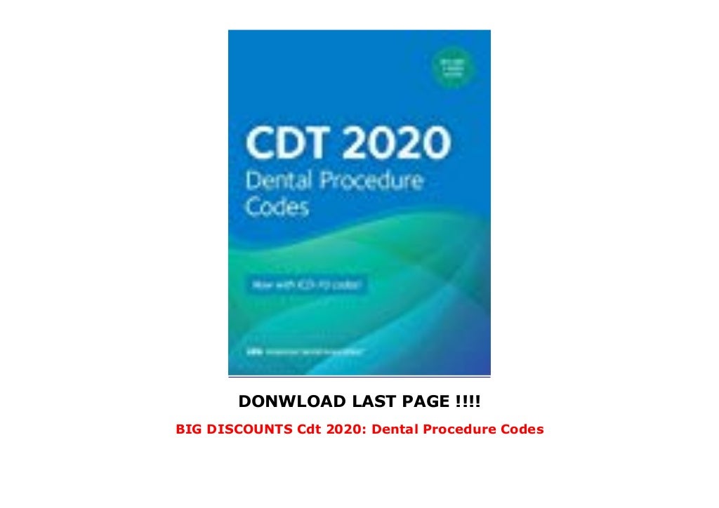 BIG DISCOUNTS Cdt 2020 Dental Procedure Codes