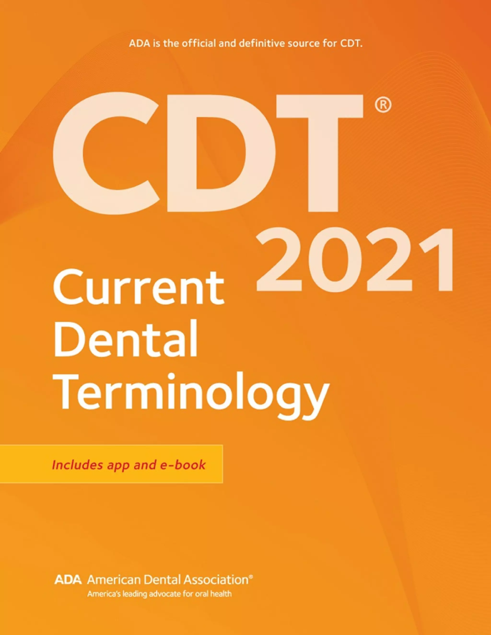 Cdt 2021 current_dental_terminology,_ada_american_dental_association