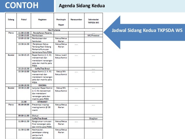 Petunjuk Pelaksanaan Perumusan Bahan Pertimbangan TKPSDA 