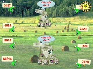 Chia hÕt 
cho 5 
2050 
Chia hÕt 
cho 2 
324 
3457 
4568 
9010 
66814 
 