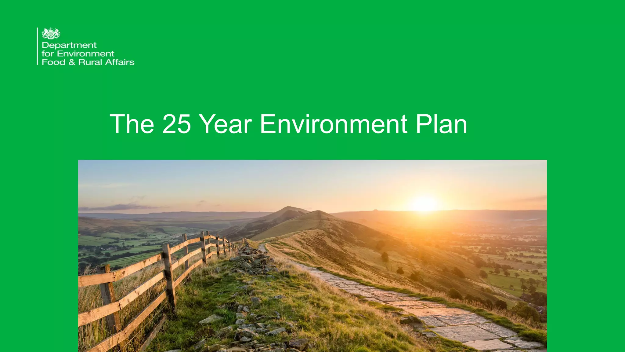 The 25 Year Environment Plan
 