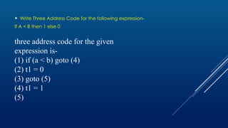 Intermediate Code Generation (ICG) Purpose: Converts the annotated ...
