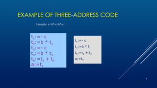 Intermediate Code Generation (ICG) Purpose: Converts the annotated ...