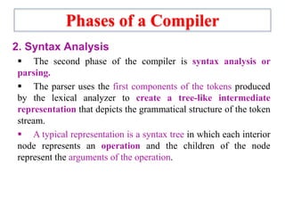 Introduction to compiler design and phases of compiler | PPT
