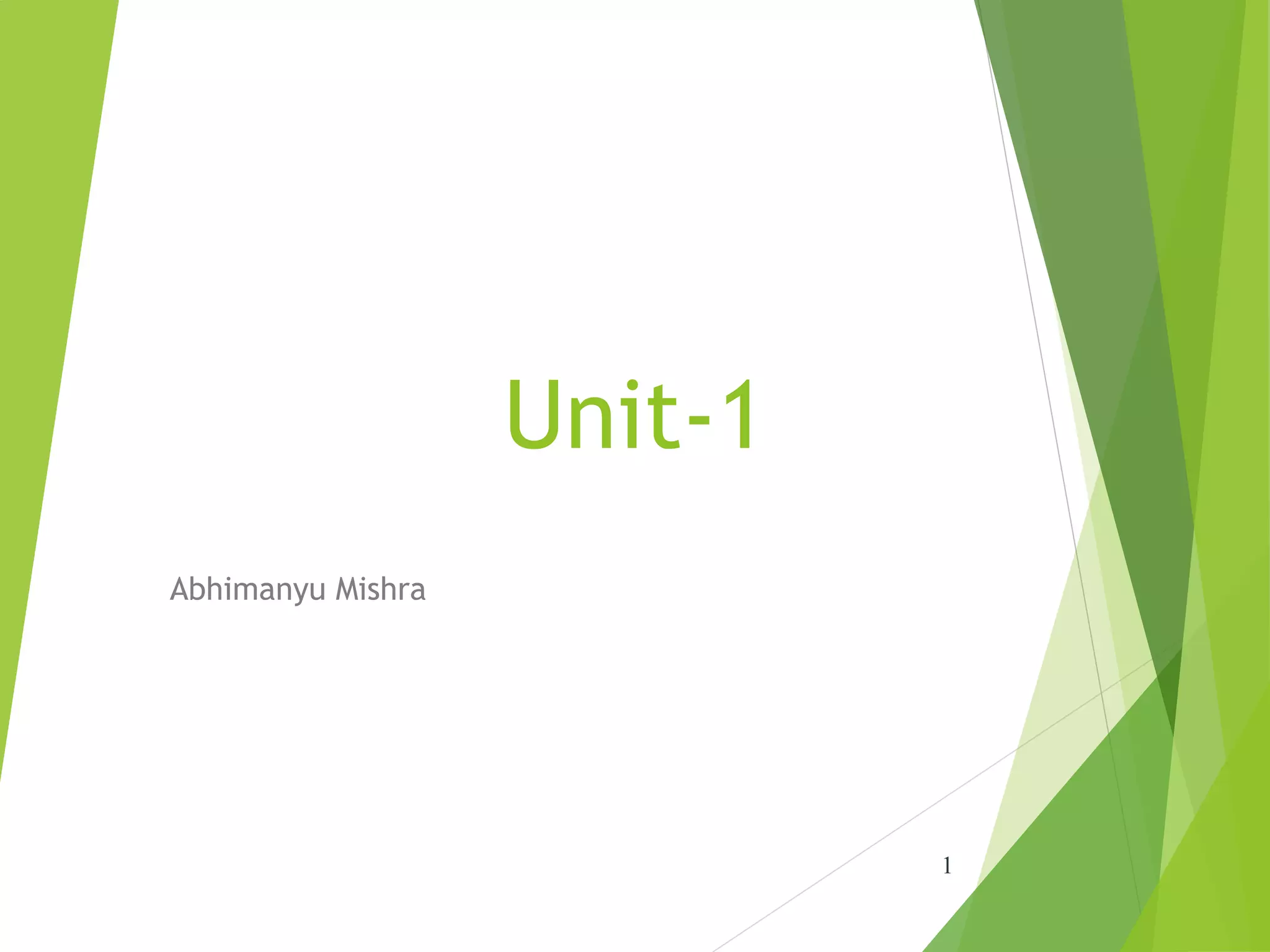 Cd unit i | PPT