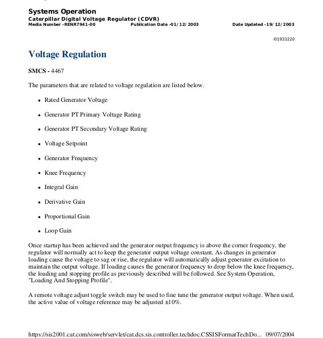 cdvr service manual renr7941 00 sis caterpillar