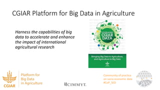 Community of practice on socio-economic data