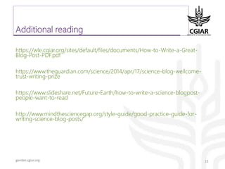 Communicating with non-scientific audiences