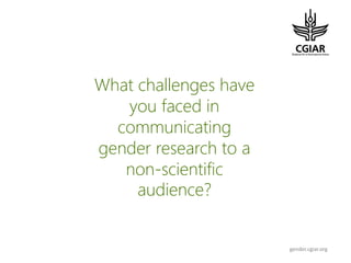 Communicating with non-scientific audiences