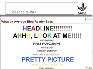 Communicating with non-scientific audiences