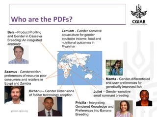 Gender and breeding postdoctoral fellow initiative