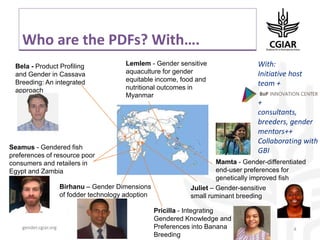 Gender and breeding postdoctoral fellow initiative