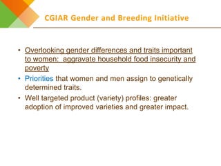 The gender and breeding initiative