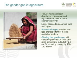 Climate Change Agriculture and Food Security Learning Platform 5: cross-cutting platform on gender and climate-smart agriculture