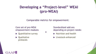 Women's empowerment in agriculture index (WEAI): incorporating gender and mixed methods into nutrition research