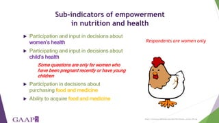 Women's empowerment in agriculture index (WEAI): incorporating gender and mixed methods into nutrition research
