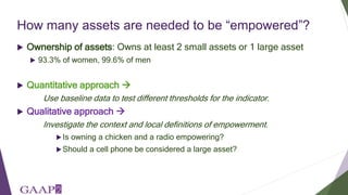 Women's empowerment in agriculture index (WEAI): incorporating gender and mixed methods into nutrition research