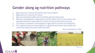 Women's empowerment in agriculture index (WEAI): incorporating gender and mixed methods into nutrition research