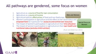 Women's empowerment in agriculture index (WEAI): incorporating gender and mixed methods into nutrition research
