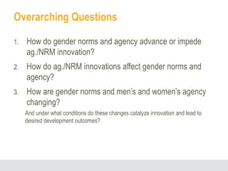 GENNOVATE: Enabling gender equality in agricultural and environmental innovation