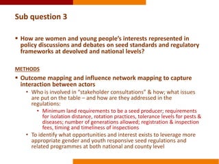 Integrating gender into Kenya’s evolving seed policies