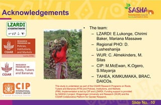 Study: Gender & the Moral Economy of Sweetpotato Vines in Lake Zone, Tanzania