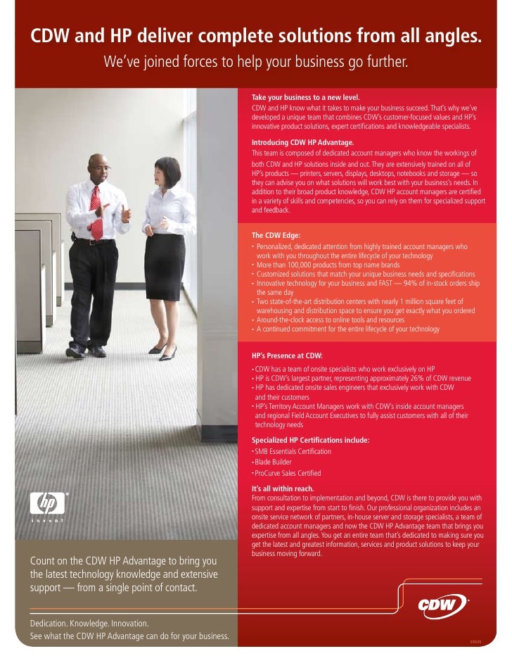 Cdw Hp Partnership Customer