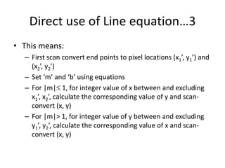 scan conversion of point , line and circle | PDF
