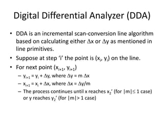 scan conversion of point , line and circle | PDF