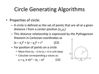scan conversion of point , line and circle | PDF