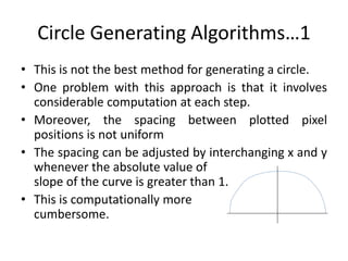 scan conversion of point , line and circle | PDF