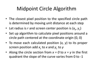 scan conversion of point , line and circle | PDF