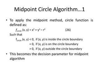 scan conversion of point , line and circle | PDF